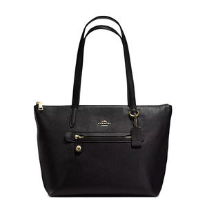 Coach Leather Taylor Tote Pebbled Leather Shoulder Bag Purse Handbag Black